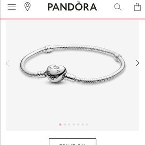 Pandora Moments Heart Clasp Snake Chain Bracelet